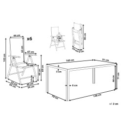 dla 6 osób CATANIA Czarny