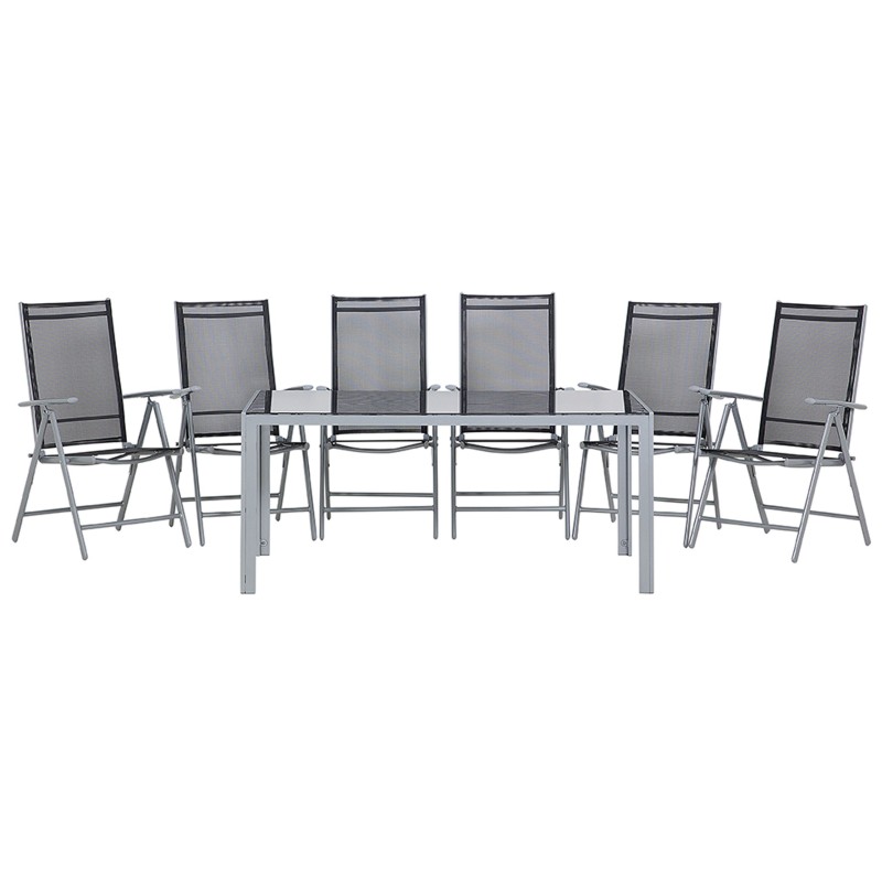 dla 6 osób CATANIA Czarny