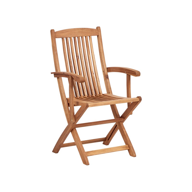 Zestaw ogrodowy dla 6 osób MAUI II z parasolem (12 opcji do wyboru) Drewno akacjowe Jasnobrązowy