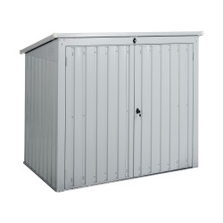 Domek narzędziowy MOENA Metal 158 cm 96 cm Jasnoszary