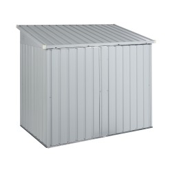 Domek narzędziowy MOENA Metal 158 cm 96 cm Jasnoszary