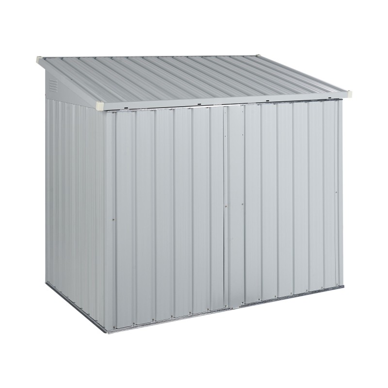 Domek narzędziowy MOENA Metal 158 cm 96 cm Jasnoszary