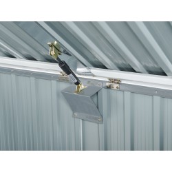 Domek narzędziowy MOENA Metal 158 cm 96 cm Jasnoszary