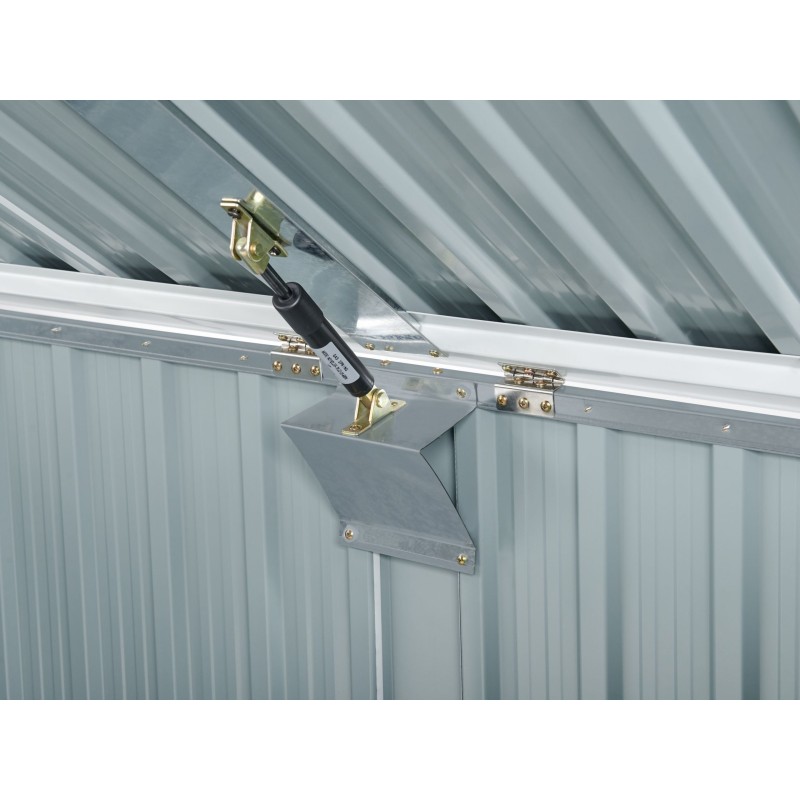 Domek narzędziowy MOENA Metal 158 cm 96 cm Jasnoszary