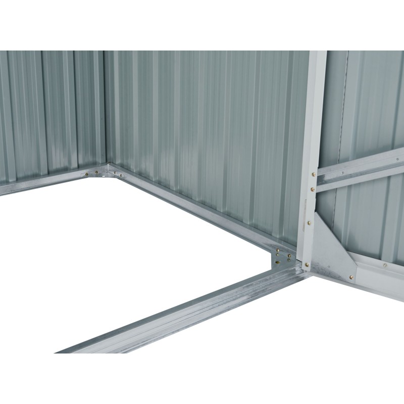 Domek narzędziowy MOENA Metal 158 cm 96 cm Jasnoszary