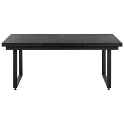 Zestaw ogrodowy dla 8 osób VALCANETTO/TAVIANO z poduszkami Metal Czarny