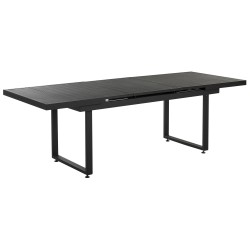 Zestaw ogrodowy dla 8 osób VALCANETTO/TAVIANO z poduszkami Metal Czarny