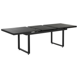Zestaw ogrodowy dla 8 osób VALCANETTO/TAVIANO z poduszkami Metal Czarny