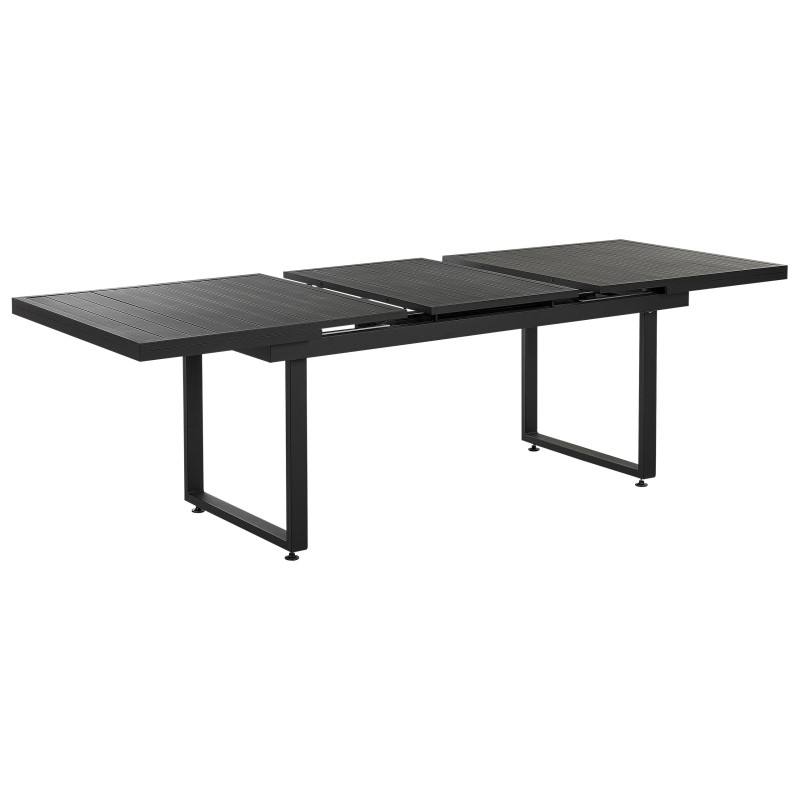 Zestaw ogrodowy dla 8 osób VALCANETTO/TAVIANO z poduszkami Metal Czarny