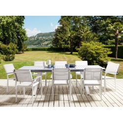 Zestaw ogrodowy dla 8 osób PERETA Metal Szary