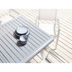 Zestaw ogrodowy dla 8 osób PERETA Metal Szary