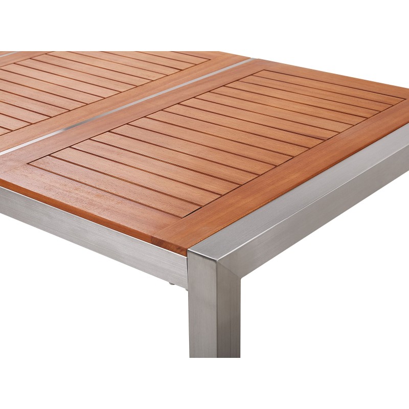 Zestaw ogrodowy dla 6 osób GROSSETO Drewno eukaliptusowe Brązowy/ biały