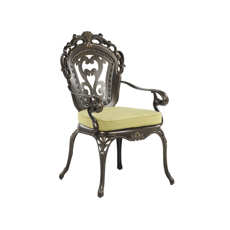 Zestaw ogrodowy dla 4 osób SAPRI z poduszkami Metal Ciemnobrązowy