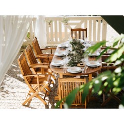 Zestaw ogrodowy dla 8 osób MAUI Drewno akacjowe Jasnobrązowy