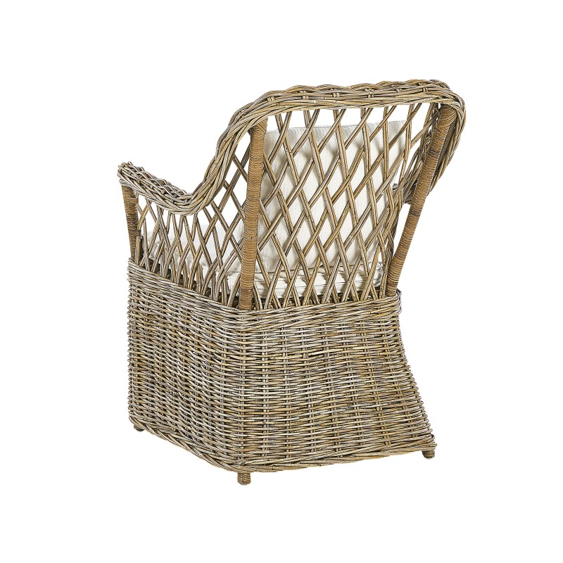 Zestaw ogrodowy dla 4 osób MAROS/OLBIA z poduszkami Beton Jasnobrązowy