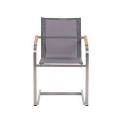 Zestaw ogrodowy dla 4 osób COSOLETO Szkło hartowane Szary