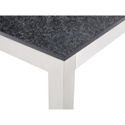 Zestaw ogrodowy dla 6 osób GROSSETO Granit Płomieniowany Czarny/ biały