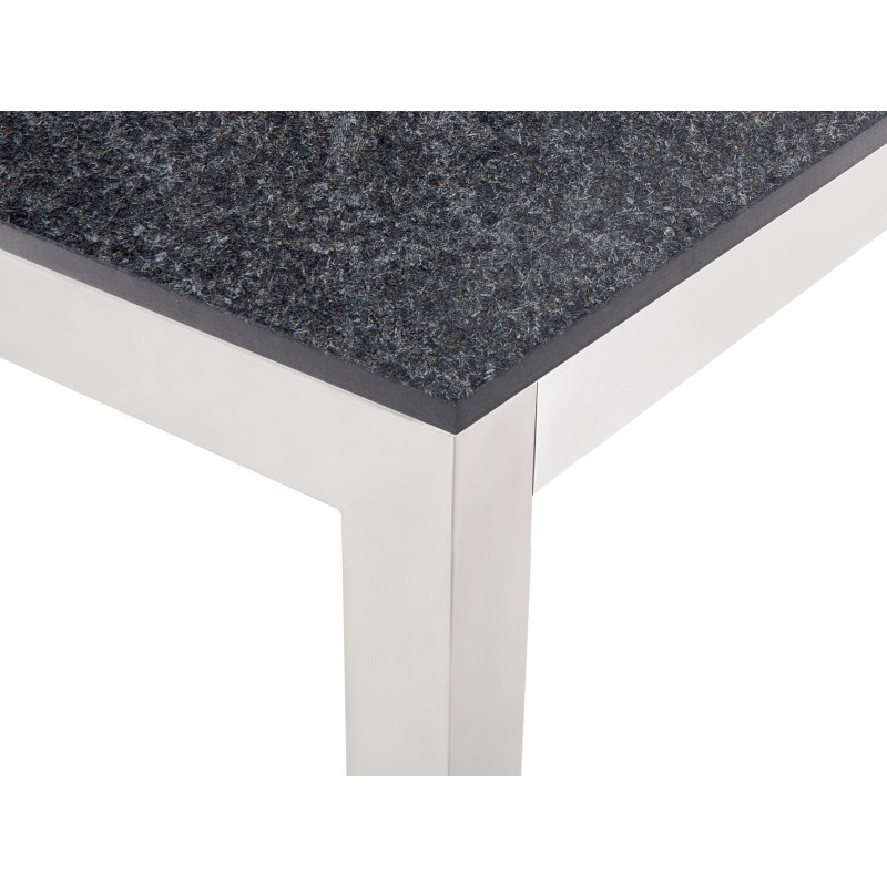 Zestaw ogrodowy dla 6 osób GROSSETO Granit Płomieniowany Czarny/ biały