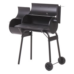 Grill węglowy KATLA Z wędzarnią Metal Czarny