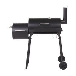 Grill węglowy KATLA Z wędzarnią Metal Czarny