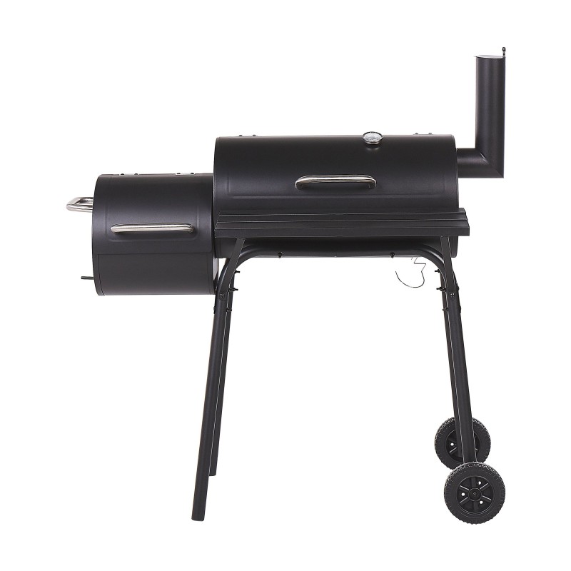 Grill węglowy KATLA Z wędzarnią Metal Czarny