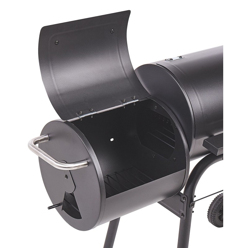 Grill węglowy KATLA Z wędzarnią Metal Czarny