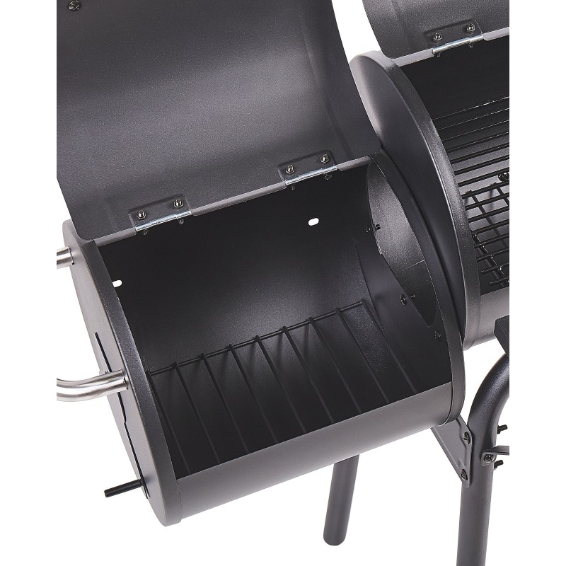 Grill węglowy KATLA Z wędzarnią Metal Czarny