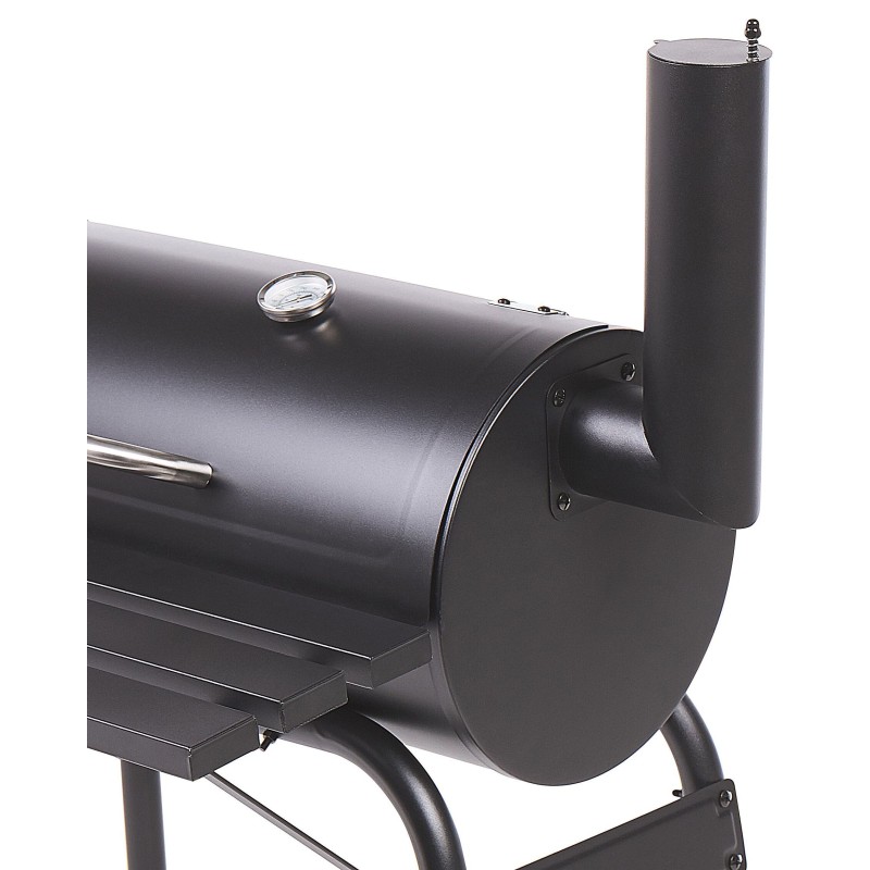 Grill węglowy KATLA Z wędzarnią Metal Czarny