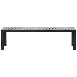 Zestaw ogrodowy z ławkami dla 6 osób NARDO Czarny