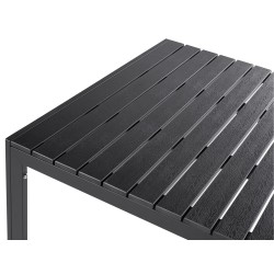 Zestaw ogrodowy z ławkami dla 6 osób NARDO Czarny