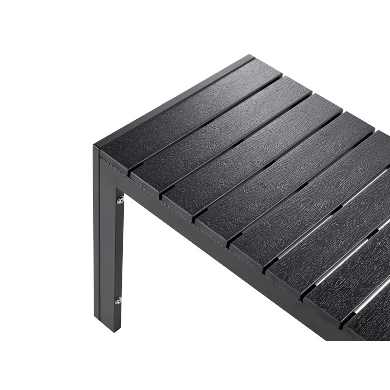 Zestaw ogrodowy z ławkami dla 6 osób NARDO Czarny