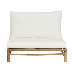 Zestaw ogrodowy ze stolikiem dla 2 osób TODI Drewno bambusowe Złamana biel