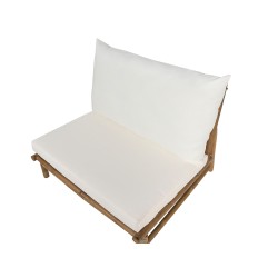 Zestaw ogrodowy ze stolikiem dla 2 osób TODI Drewno bambusowe Złamana biel