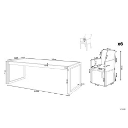 Zestaw ogrodowy dla 6 osób BACOLI z poduszkami Metal Szary