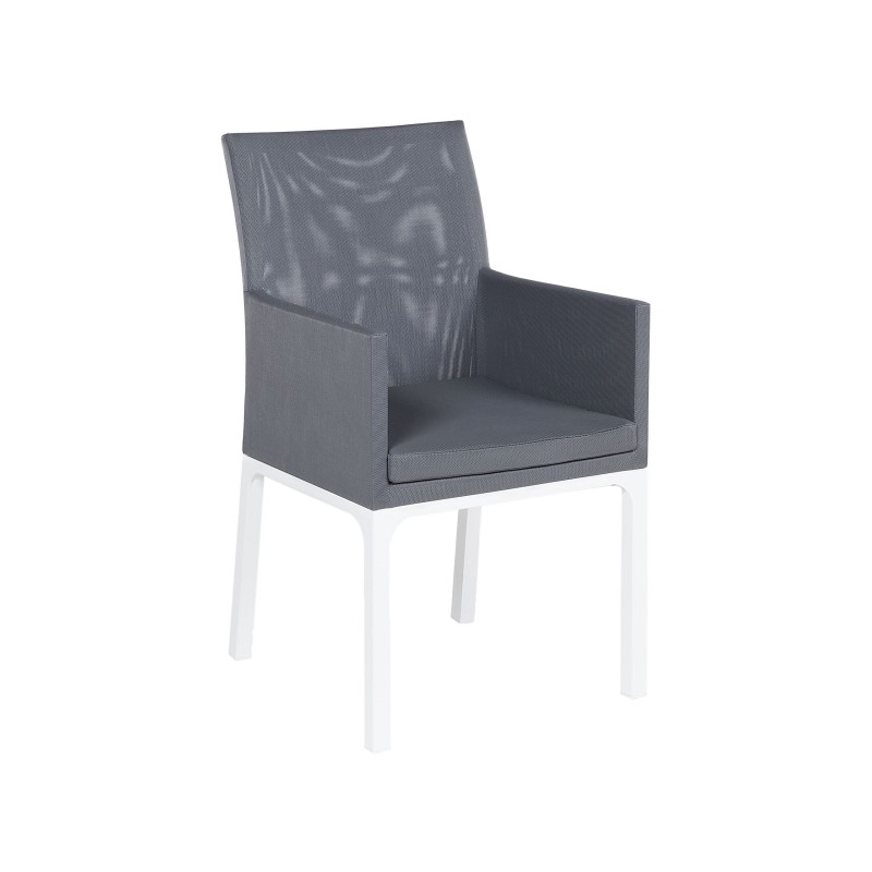 Zestaw ogrodowy dla 6 osób BACOLI z poduszkami Metal Szary