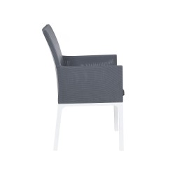 Zestaw ogrodowy dla 6 osób BACOLI z poduszkami Metal Szary