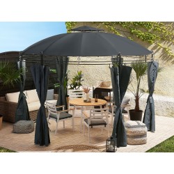Pawilon ogrodowy SAFARA Metal 368 cm 368 cm Grafitowy