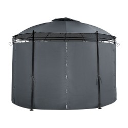 Pawilon ogrodowy SAFARA Metal 368 cm 368 cm Grafitowy