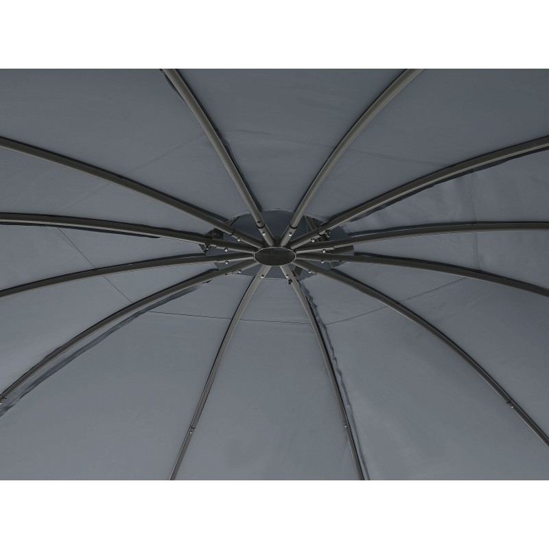 Pawilon ogrodowy SAFARA Metal 368 cm 368 cm Grafitowy