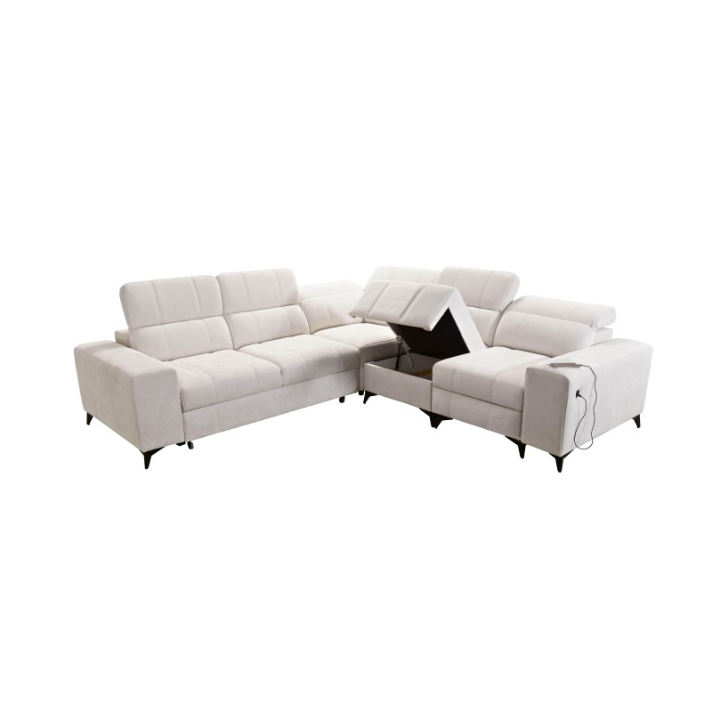Ecksofa Ballagio III Mix mit Schlaffunktion und Relaxfunktion | Höchste Qualität Geflecht, Spring 1118