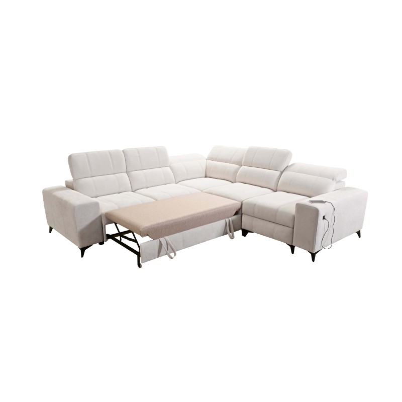 Ecksofa Ballagio III Mix mit Schlaffunktion und Relaxfunktion | Höchste Qualität Geflecht, Spring 1118
