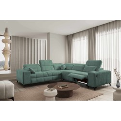 Sofá esquinero Ballagio III Mix con función de cama y relax | Máxima calidad de tejido, Spring 1116