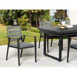 Zestaw ogrodowy dla 6 osób VALCANETTO/TAVIANO Metal Czarny