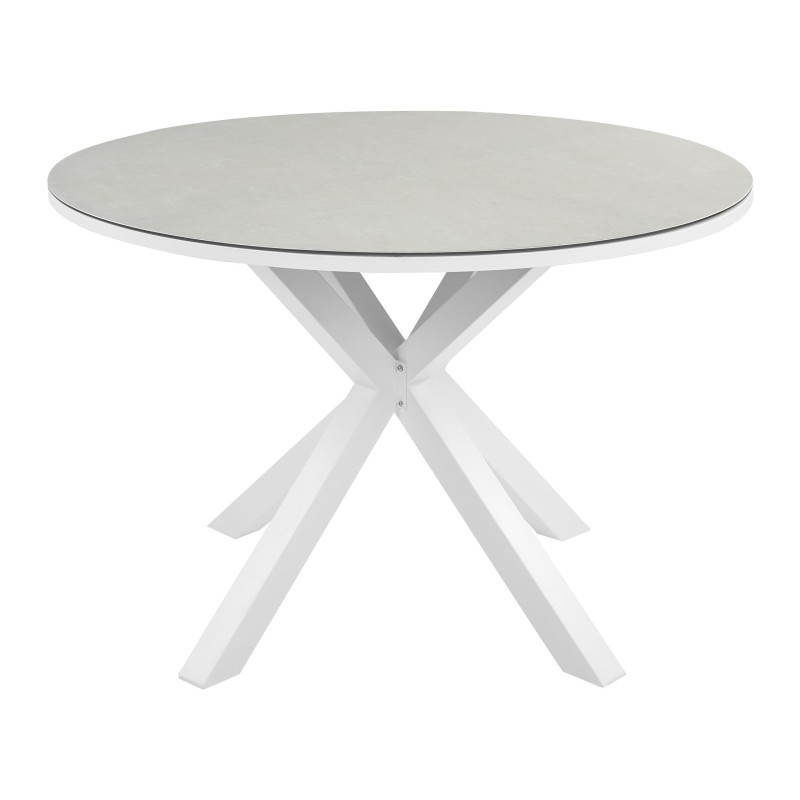 Zestaw ogrodowy dla 4 osób MALETTO/BUSSETO Metal Szary