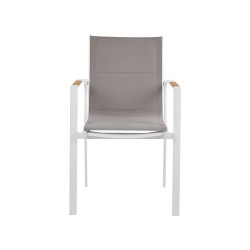 Zestaw ogrodowy dla 4 osób MALETTO/BUSSETO Metal Szary