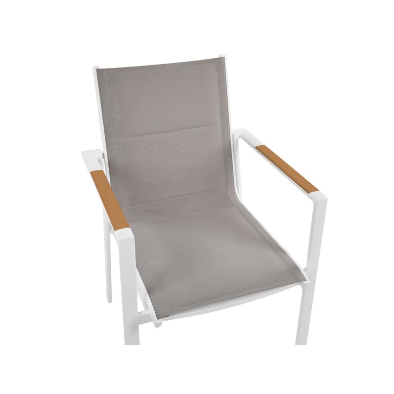 Zestaw ogrodowy dla 4 osób MALETTO/BUSSETO Metal Szary