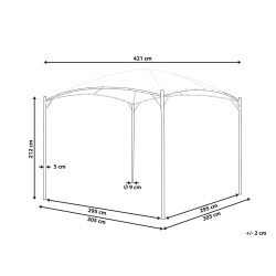 Pawilon ogrodowy VOMERO Metal 305 cm 305 cm Beżowy