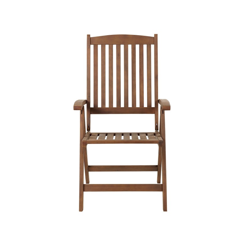 Zestaw ogrodowy dla 6 osób AMANTEA Drewno akacjowe Ciemnobrązowy