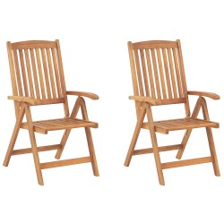 Zestaw mebli balkonowych z poduszkami Składane JAVA Drewno Bordowy