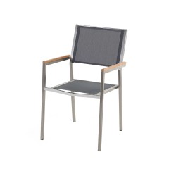 Zestaw ogrodowy dla 8 osób GROSSETO Szkło tłuczone Przezroczysty/ szary